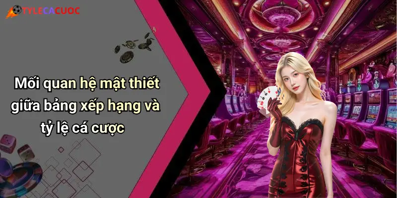 Mối quan hệ mật thiết giữa bảng xếp hạng và tỷ lệ cá cược